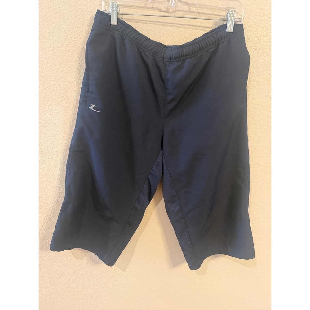 Lecaf Sports Athletic Shorts Women 90 Navy Blue Excellent Mesh Panel 1211-PT003